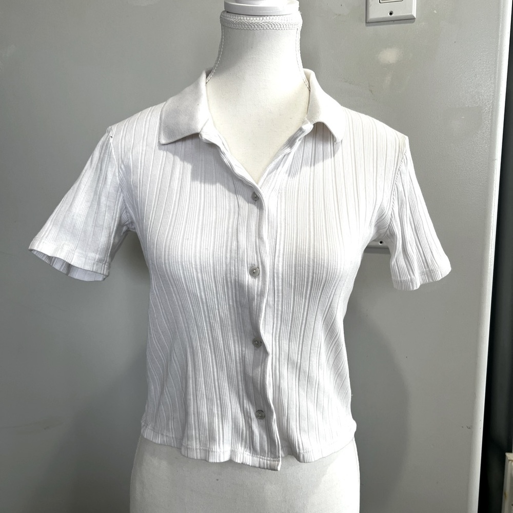 Cropped Button up Shirt